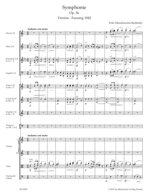 Symphony in A minor op. 56 "Scottish" (1842-1843) [Bar:BA9093]