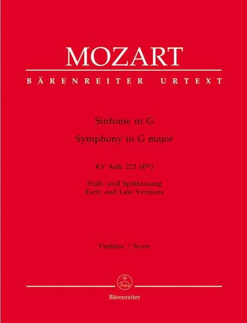 Symphony in G major K. Anh. 221 (45a) [Bar:BA9172]