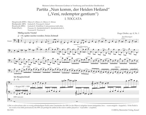 Die großen Partiten op. 8 [Bar:BA9231]