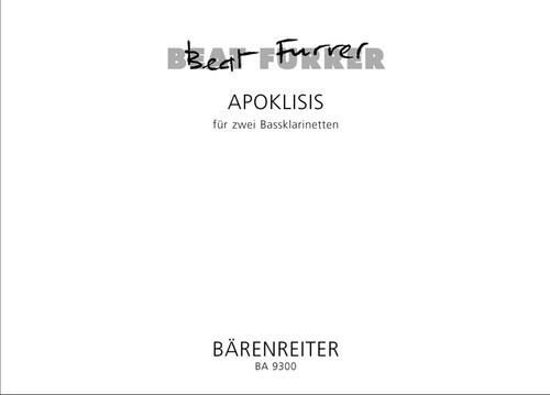 Apoklisis für 2 Bassklarinetten (2004) [Bar:BA9300]