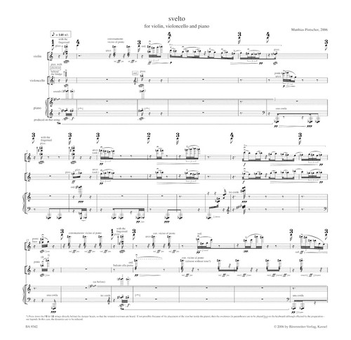 svelto for violin, violoncello and piano (2006) [Bar:BA9342]
