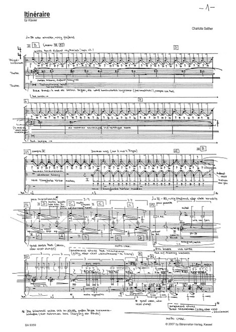 Itinéraire für Klavier (2005) [Bar:BA9359]
