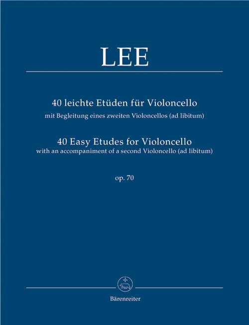 40 Easy Etudes for Violoncello with an Accompaniment of a 2nd Violoncello (ad lib.) op. 70 [Bar:BA9401]