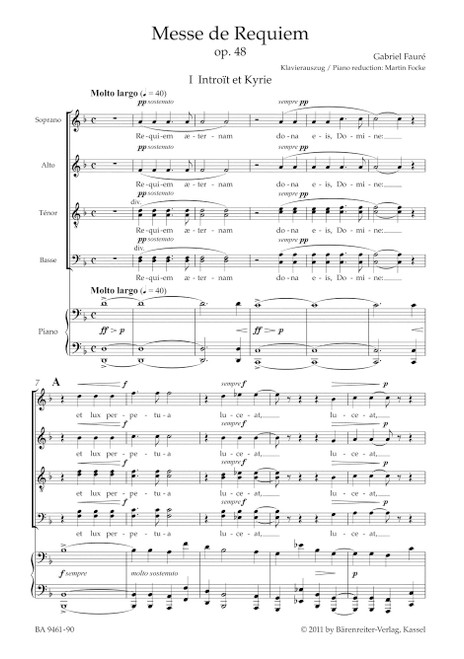 Messe de Requiem op. 48 N 97b [Bar:BA9461-90]