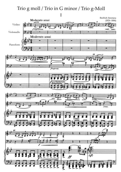 Trio für Klavier, Violine und Violoncello g-Moll [Bar:BA9518]