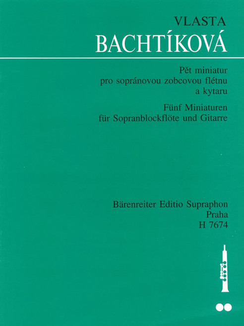 Fünf Miniaturen für Sopranblockflöte und Gitarre [Bar:H7674]