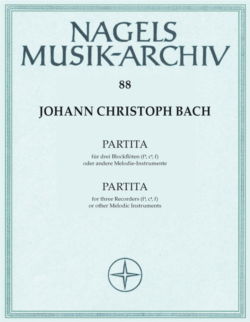 Faber, Partita für drei Blockflöten ohne Basso continuo [Bar:NMA88]