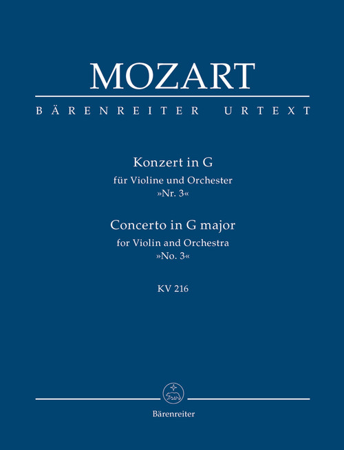 Mozart, Concerto for Violin and Orchestra No. 3 G major KV 216 [Bar:TP272]