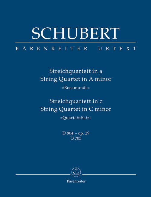 Schubert, String Quartet A minor D 804 op. 29 Rosamunde - String Quartet C minor D 703 Quartett-Satz and fragment of the second movement [Bar:TP304]