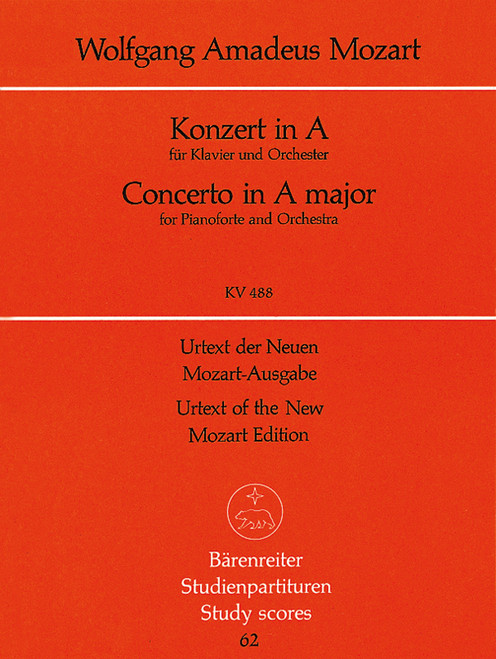 Mozart, Concerto for Piano and Orchestra no. 23 in A major K. 488 [Bar:TP62]