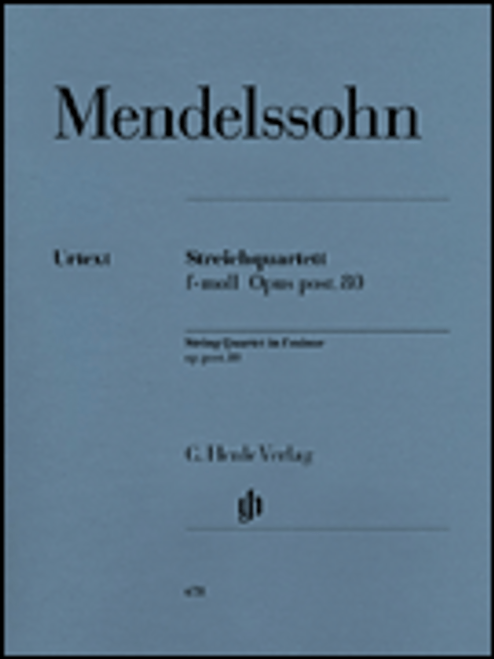 Mendelssohn, String Quartet F Minor Op. Posth. 80 [HL:51480678]