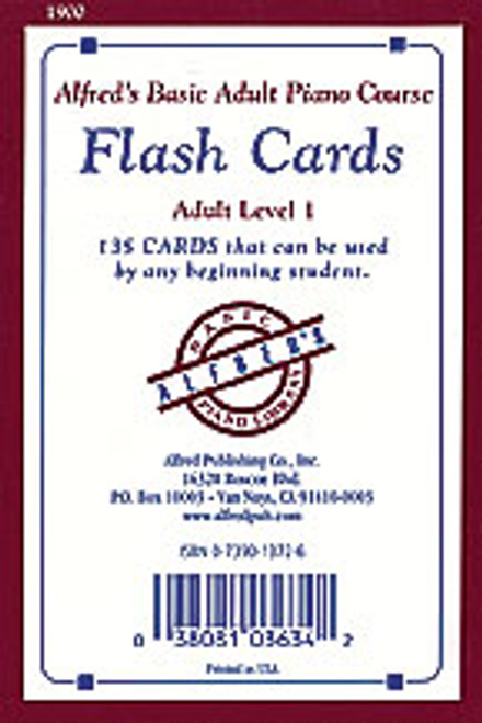 Alfred's Basic Adult Piano Course: Flash Cards, Level 1 [Alf:00-1900]