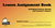 Schaum Lesson Assignment Book [HL:645935]