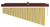 36 Gold Chimes with Brown Finish Wood Bar [HL:755646]