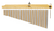 36 Chrome and Gold Chimes with Natural Finish Wood Bar [HL:755647]