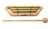 3 Gold Plated Chimes on Siam Oak Bar [HL:755653]