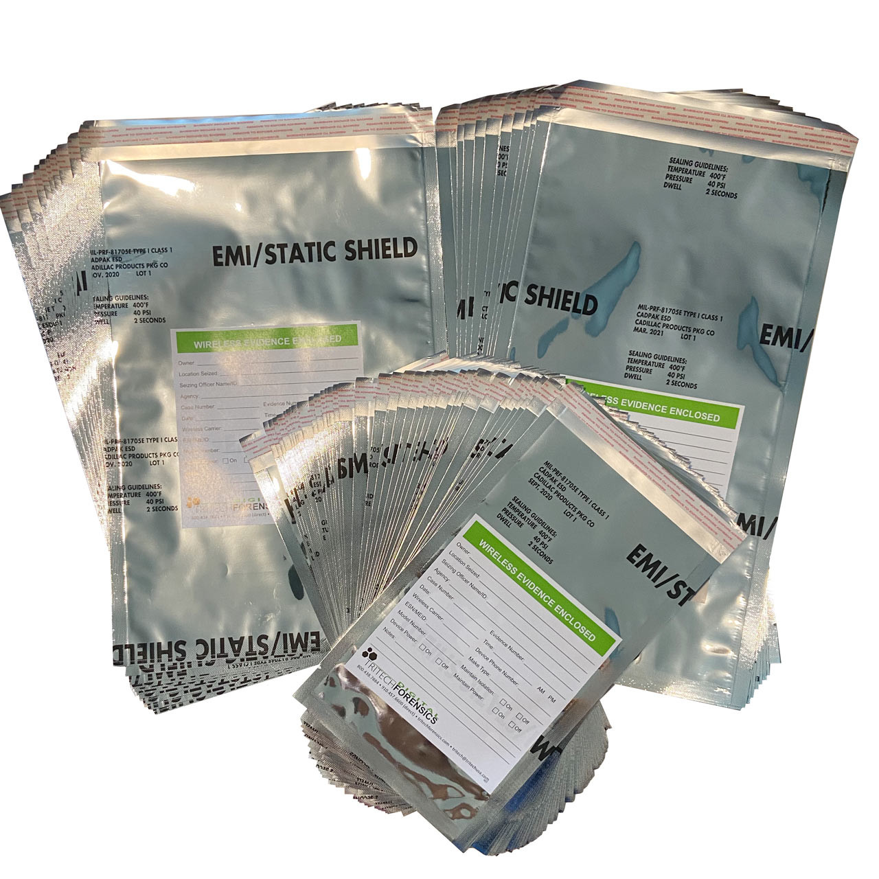 AVAIL Forensics Disposable Faraday Bags - No Label - Large- 10/pkg, 9x13 -  AF DAVE