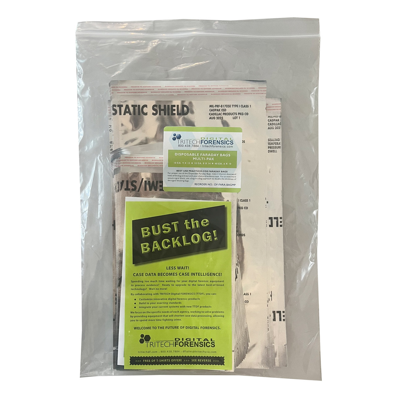 Stronghold Faraday bag Kit, 3 sizes from Sirchie