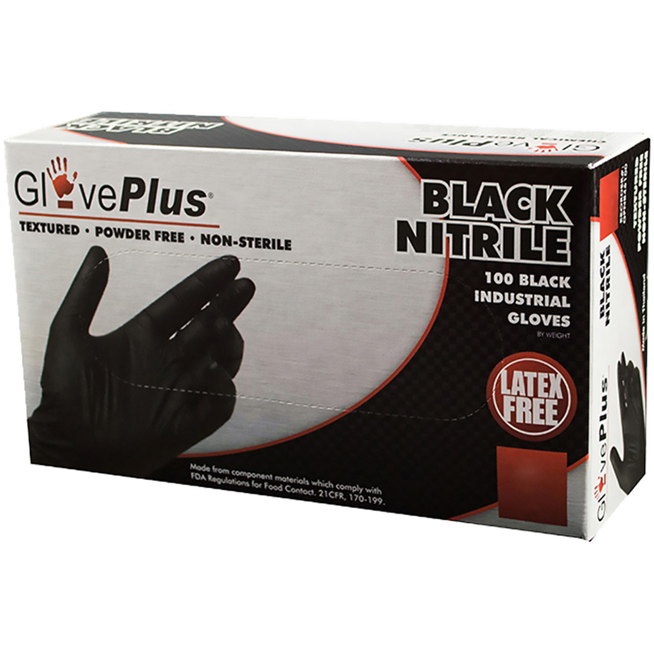 GlovePlus Black Nitrile Gloves - 100/box - Tri Tech Forensics