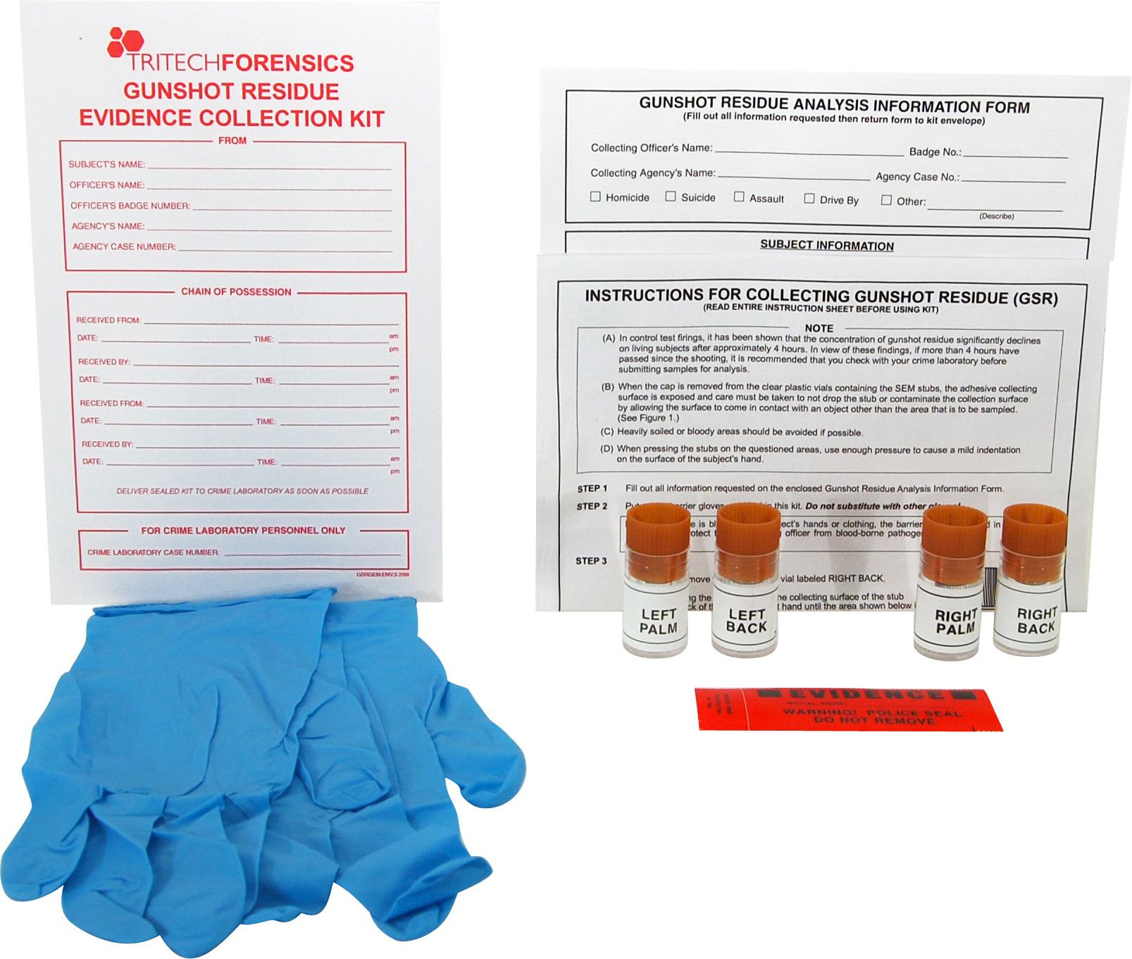 GSR Collection Kit - 12 Swab - 10/case