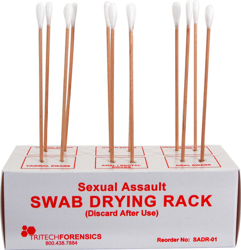 Disposable Swab Drying Rack with swabs