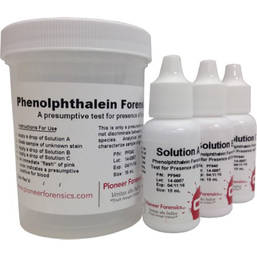 Phenolphthalein Presumptive Blood Test