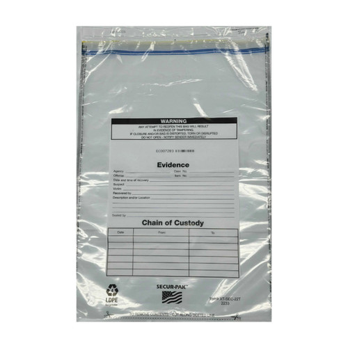 Large Evidence Bags, 100 per case