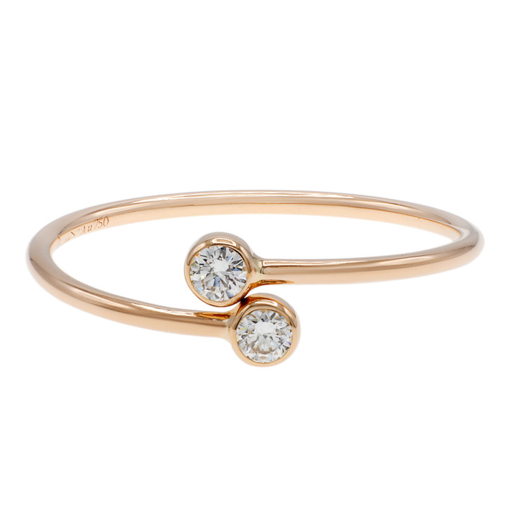 Tiffany & Co. 18K Rose Gold Diamond Hoop Ring