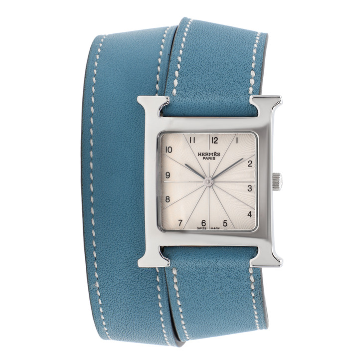 Hermes Stainless Steel Swift 26mm Heure H Quartz Watch