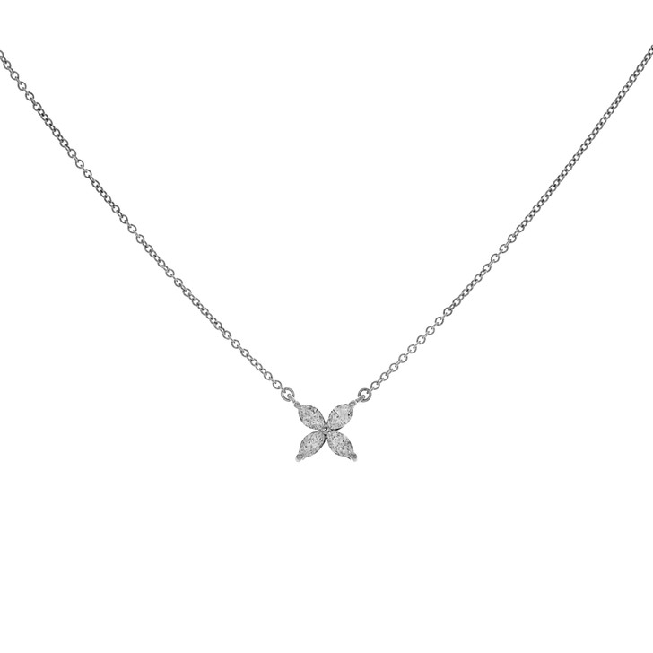 Tiffany & Co. Platinum Small Victoria Pendant Necklace