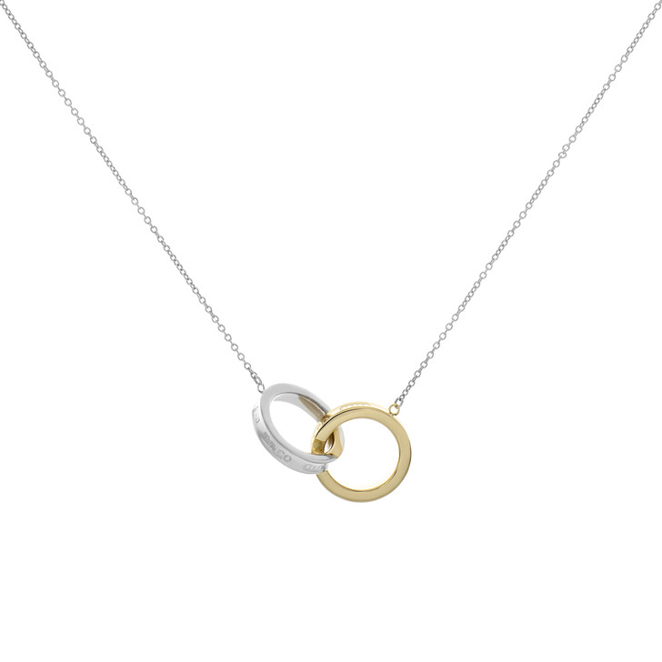 Tiffany & Co. 18K Yellow Gold Sterling Silver Interlocking Circles Pendant