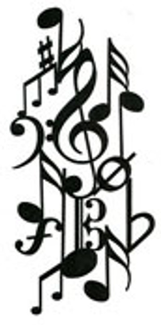 music collage stamp