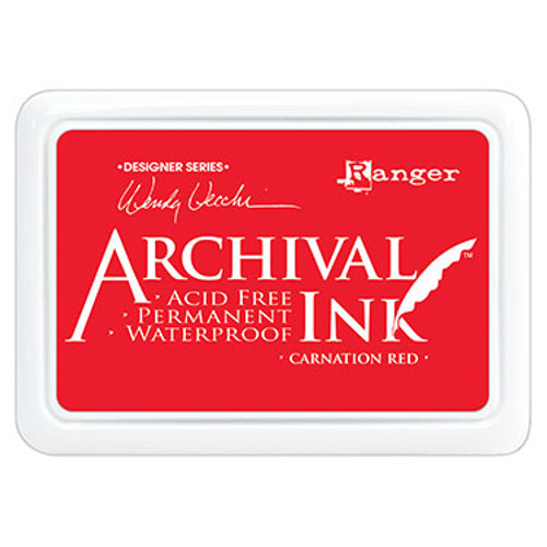 archival ink carnation red