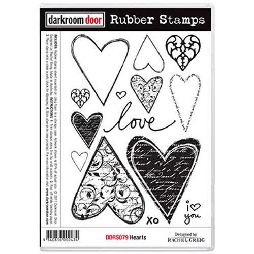 rubber stamp - hearts