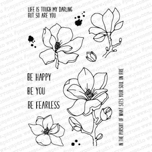 lovely florals - magnolia 4x6 stamp set