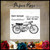 vintage motorcycle 3x4 stamp set