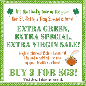 Extra Green, Extra Special, Extra Virgin Sale