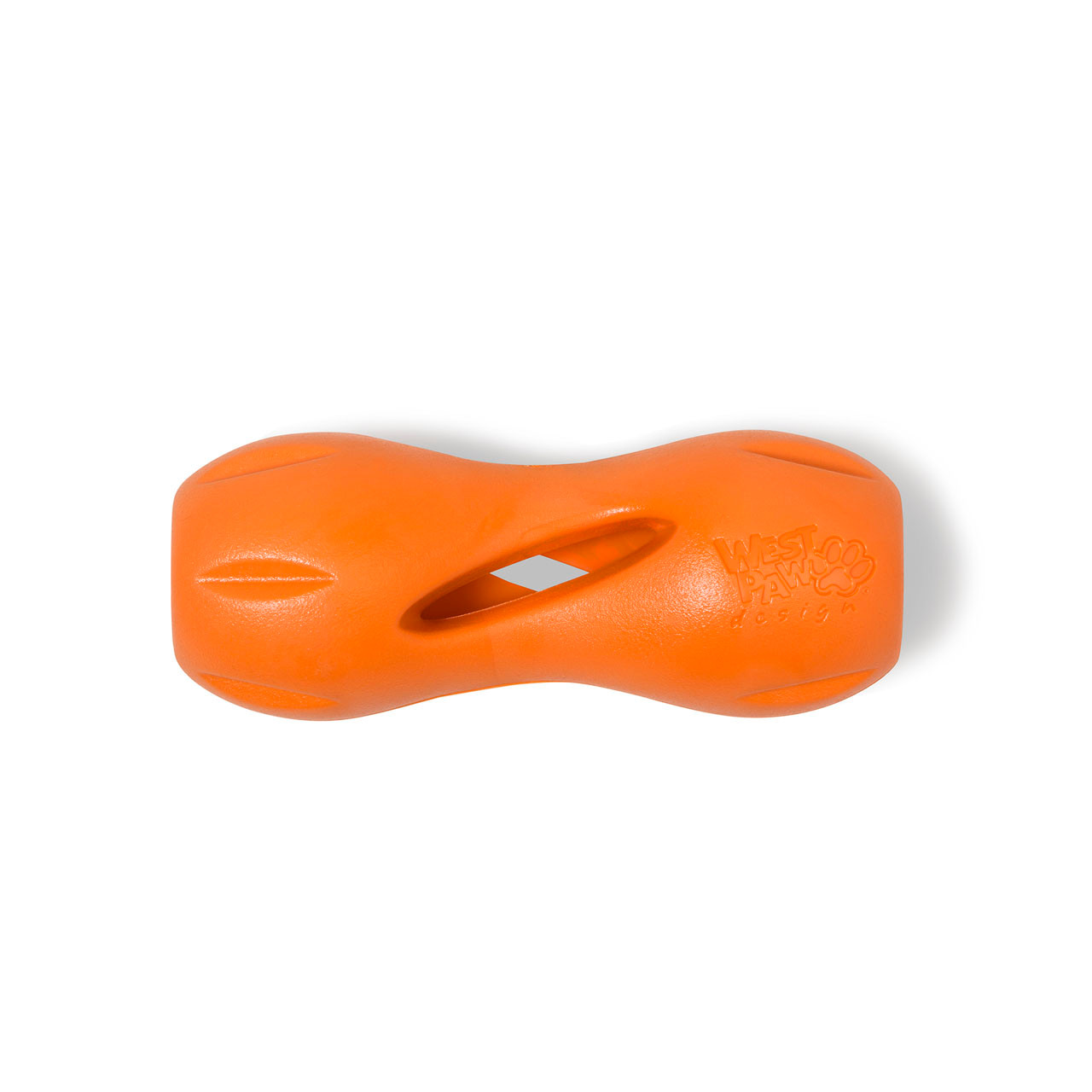 WEST PAW Zogoflex Toppl Tough Treat Dispensing Dog Chew Toy, Tangerine,  Small 