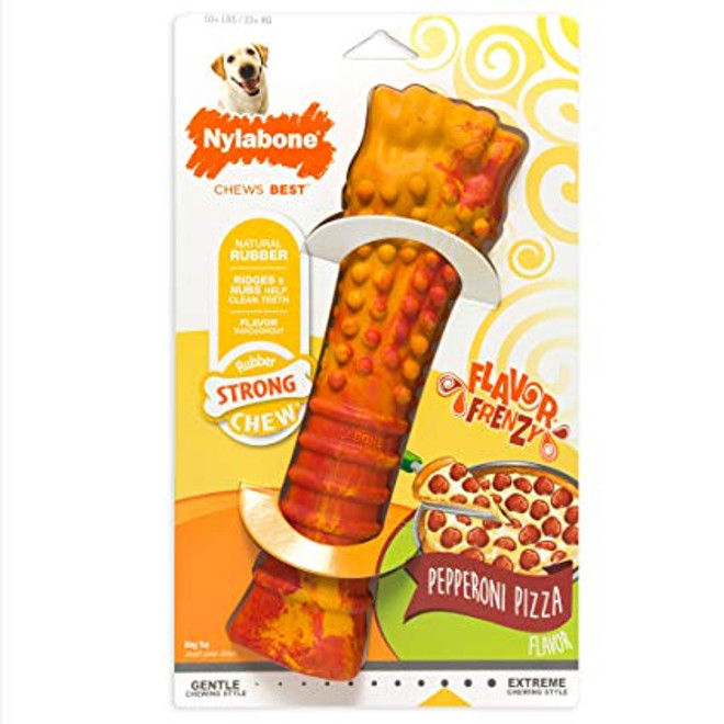 Nylabone Frenzy Pepperoni Pizza Flavor Dog Chew Toy