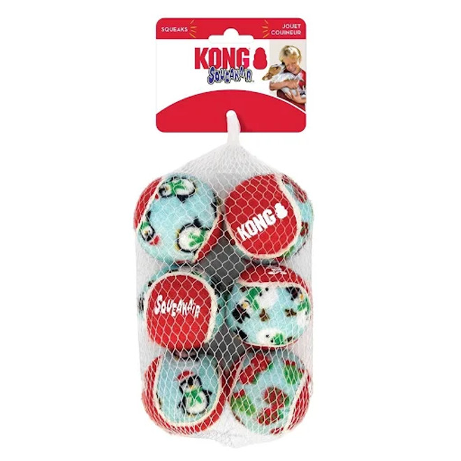 Kong Squeakair Holiday 6 Pack Medium