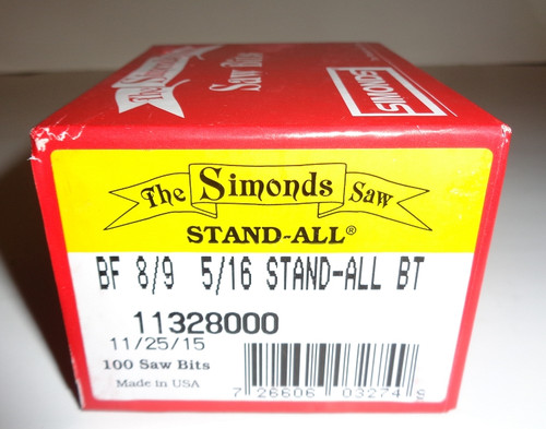 11328000 - SIMONDS SAW BITS BF  8/9 - 5/16 STANDALL (BOX OF 100)