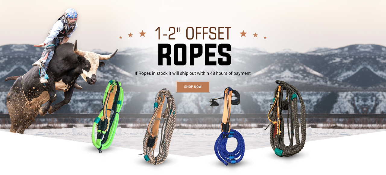 1-2" offset bull ropes banner