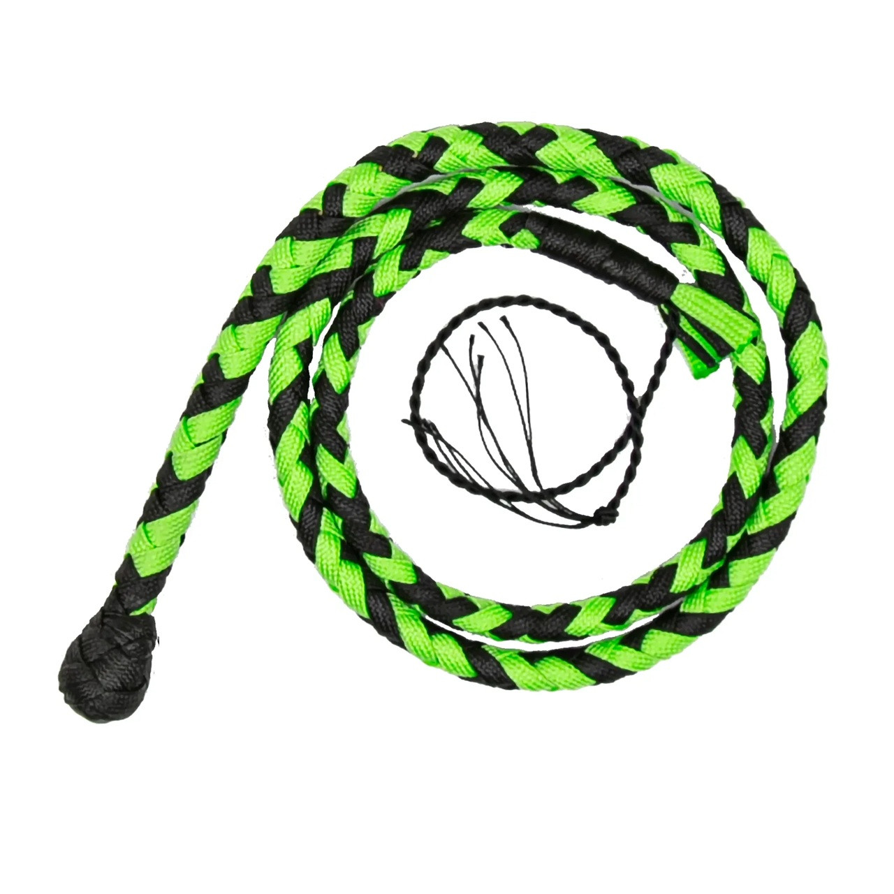Pocket Mini Whip 3ft - Black & Red Leather, 6 Plait