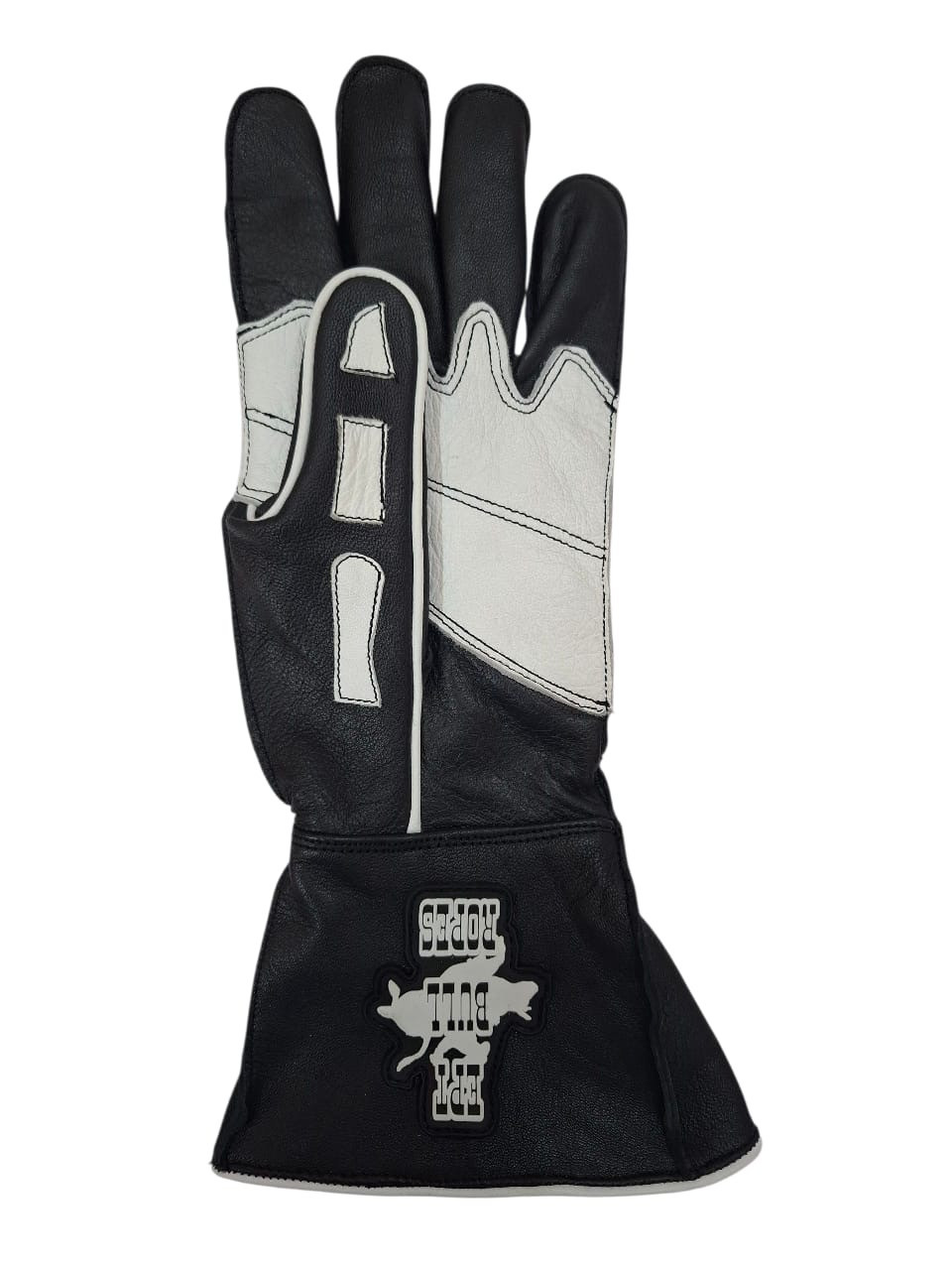 Skull & Bones Bull Riding Glove – White Deer Hide (Adult & Youth, Right ...