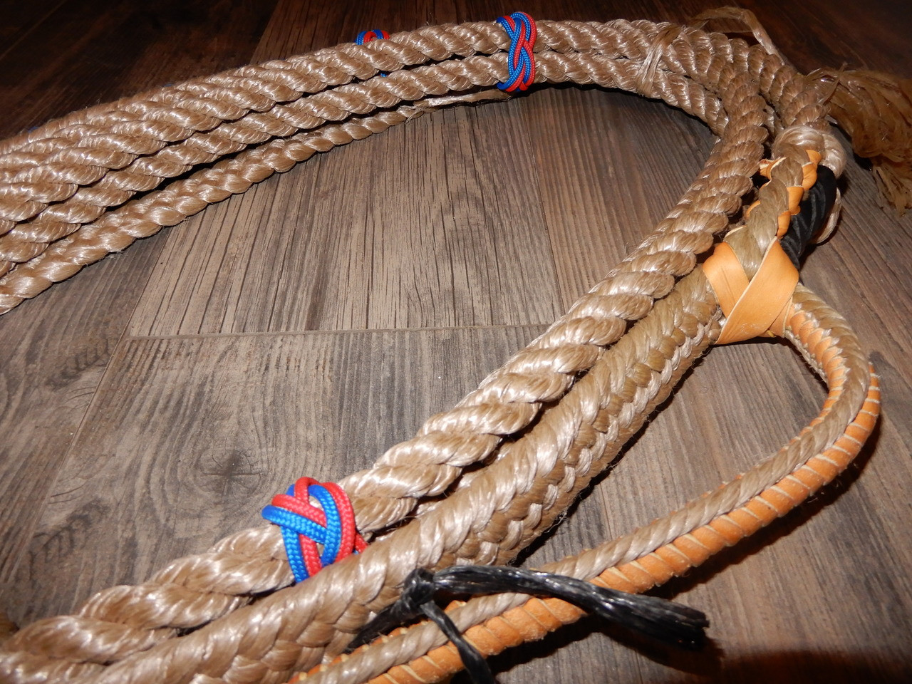 Traditional Tan Poly Bull Rope Pro 9/7 LH 3/4 x 3/4 - EPT Bull ropes Rodeo  Bull Rider 16