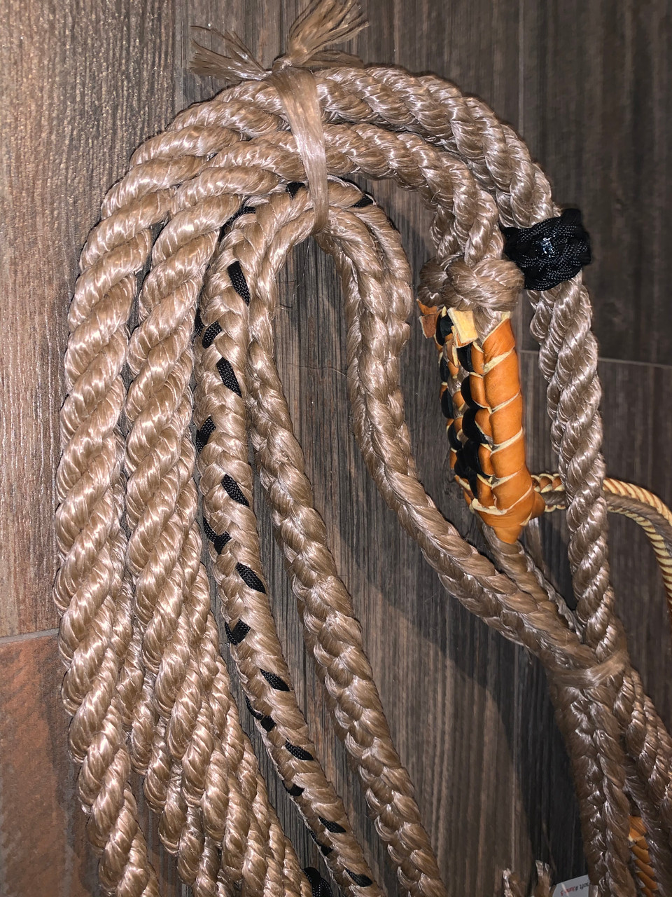 Traditional Tan Poly Bull Rope Pro 9/7 LH 3/4 x 3/4 - EPT Bull ropes Rodeo  Bull Rider 16