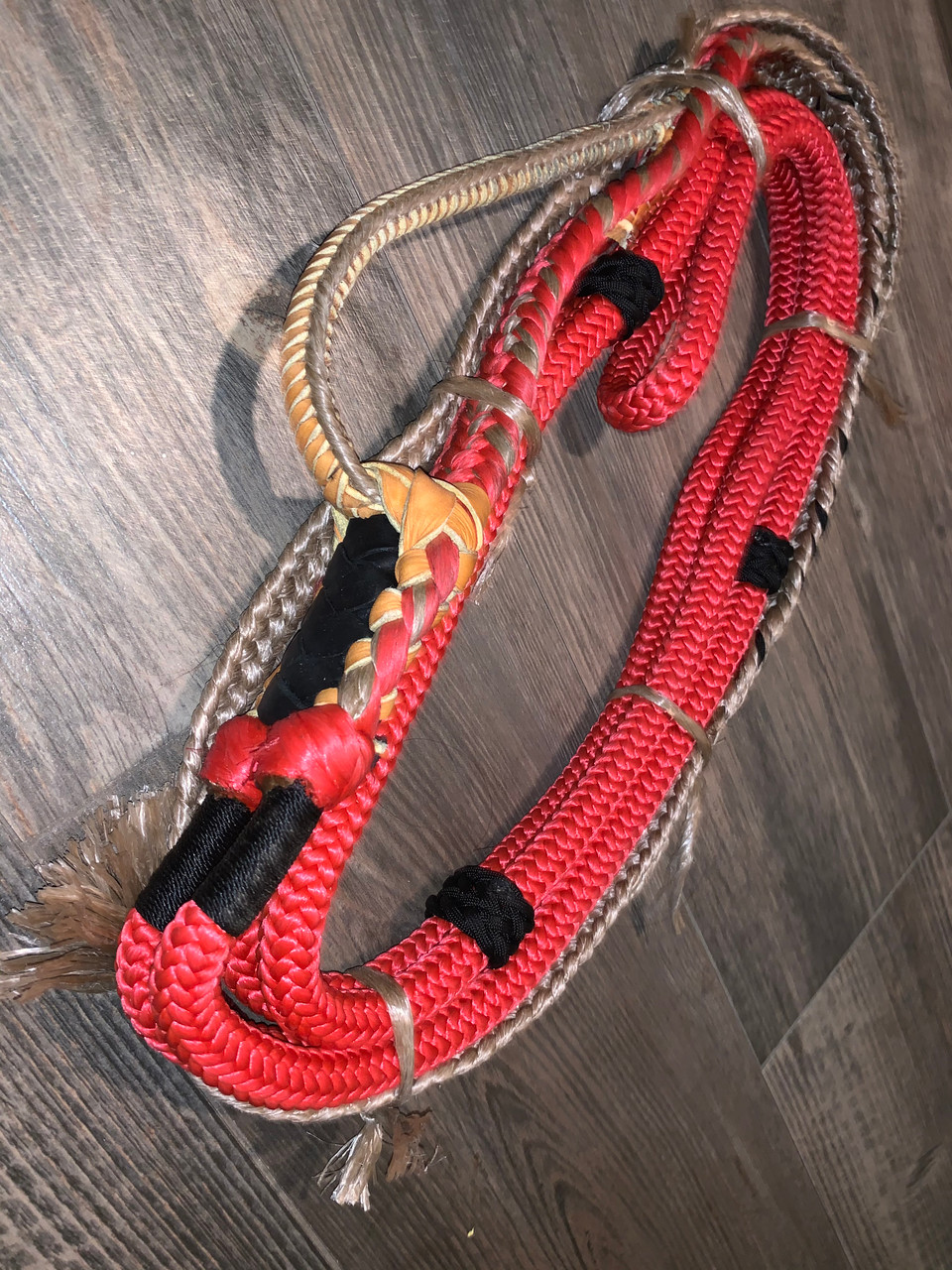 Mini Bull Rope Red 9/7 Left Hand EPT Bull Ropes Bull Riding Rodeo Mini Bull  Rider 