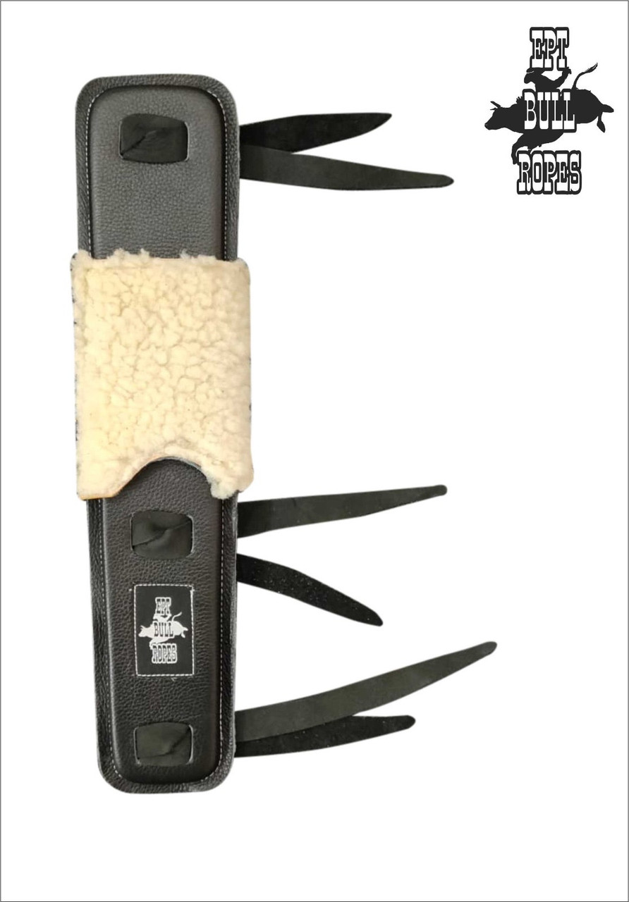 Leather & Sheep Wool Bull Rope Pad – Black | Pro & Jr American Rope Pad ...