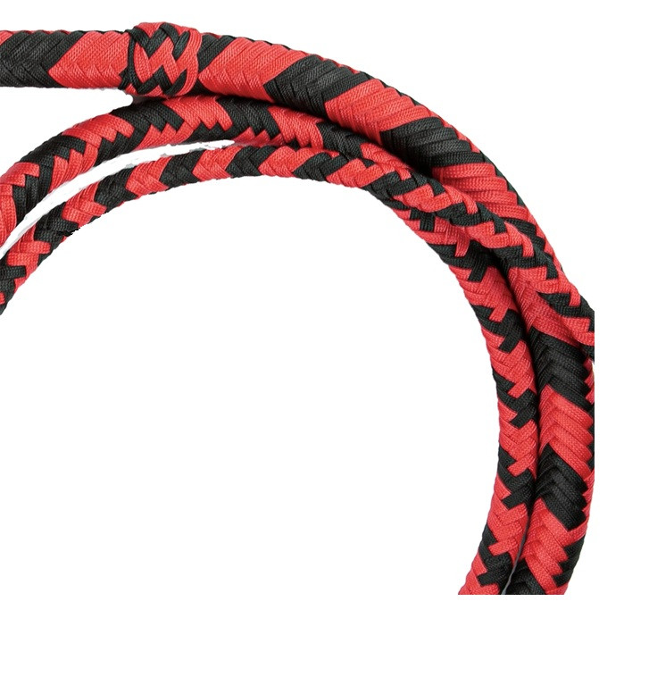 Black and Red Paracord Bull Whip Handmade 4ft to 14ft
