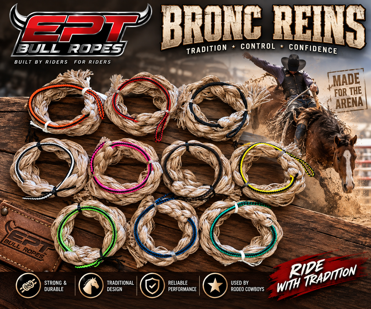 Saddle Bronc Reins & Rodeo Tack